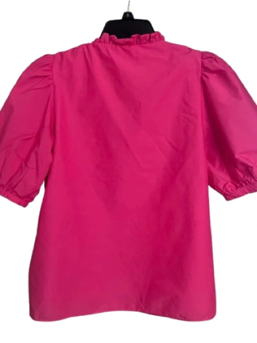 Hyacinth House Fuchsia Leigh Puff Sleeve Blouse S EUC
